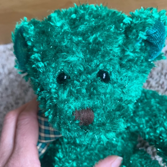 Russ Berrie & Co. Ferguson green plush bear - Picture 9 of 9